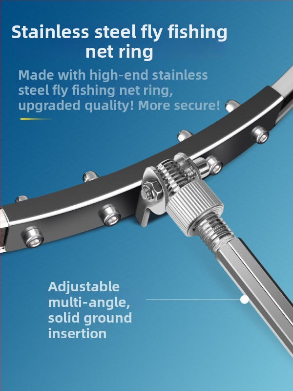 Baon nylonová ochranná sieť na ryby, štvorcový tvar a nerezový krúžok, potiahnutá povlakom pre zabránenie zaseknutia rýb, prenosná a vodotesná