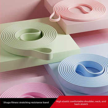 Silikona fitnesa elastīgā lente sievietēm — joga pretestība, spēka treniņš, vilkšanas atbalsts, mājas lietošanai. Zīmols: Wosweir