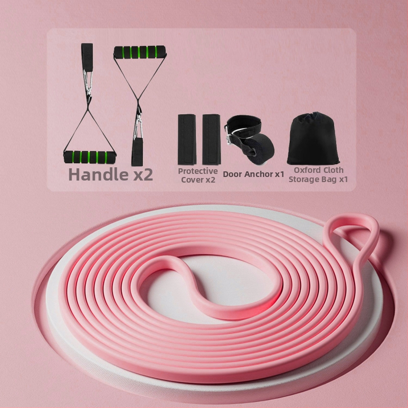 Silikona fitnesa elastīgā lente sievietēm — joga pretestība, spēka treniņš, vilkšanas atbalsts, mājas lietošanai. Zīmols: Wosweir