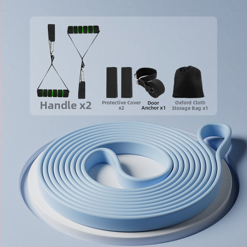 Silikona fitnesa elastīgā lente sievietēm — joga pretestība, spēka treniņš, vilkšanas atbalsts, mājas lietošanai. Zīmols: Wosweir