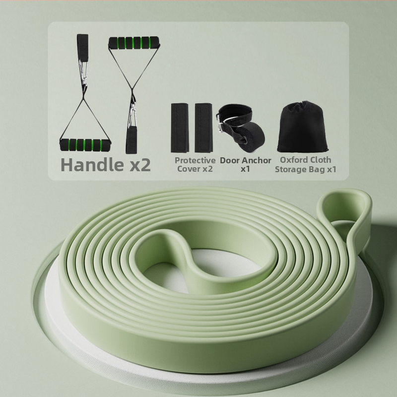 Silikona fitnesa elastīgā lente sievietēm — joga pretestība, spēka treniņš, vilkšanas atbalsts, mājas lietošanai. Zīmols: Wosweir