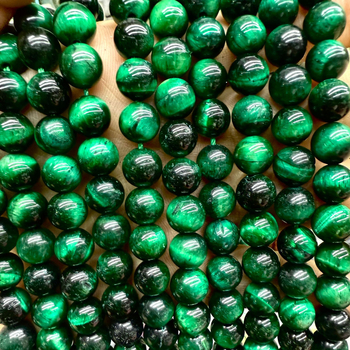 Perle od tigrovog oka – prirodne kružne slobodne perle, poliproizvodi za DIY nakit i narukvice, obojano, 8 mm