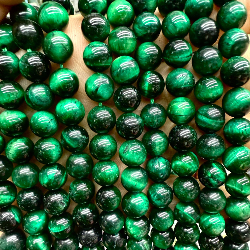 Perle od tigrovog oka – prirodne kružne slobodne perle, poliproizvodi za DIY nakit i narukvice, obojano, 8 mm