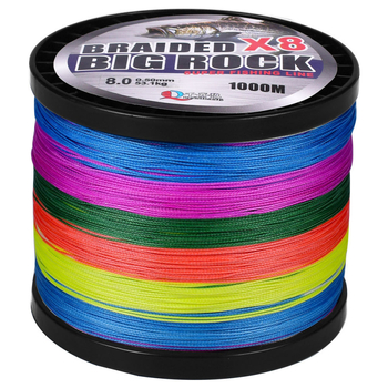 Yaoxin PE плетена риболовна линия, сила 6, 6 броя в опаковка, основна линия