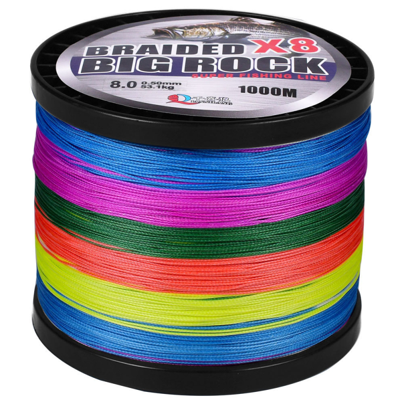 Yaoxin PE плетена риболовна линия, сила 6, 6 броя в опаковка, основна линия