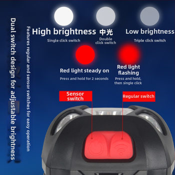 Frontala LED 5W, carcasă din ABS, funcționează cu 3 baterii AA, 600 mAh, rază 50–100 m, pentru drumeții, camping și pescuit nocturn