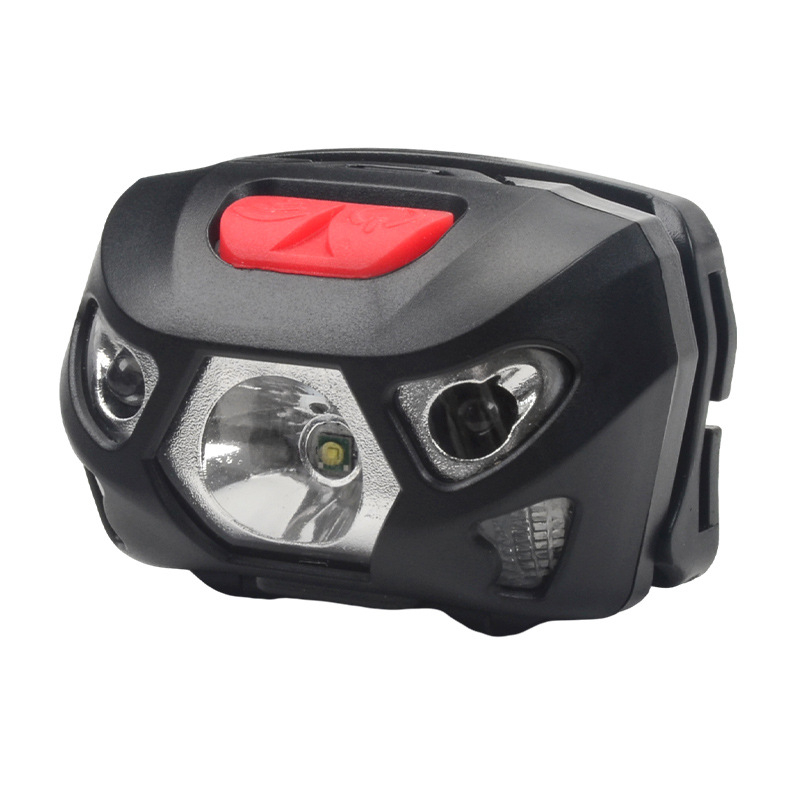 Frontala LED 5W, carcasă din ABS, funcționează cu 3 baterii AA, 600 mAh, rază 50–100 m, pentru drumeții, camping și pescuit nocturn