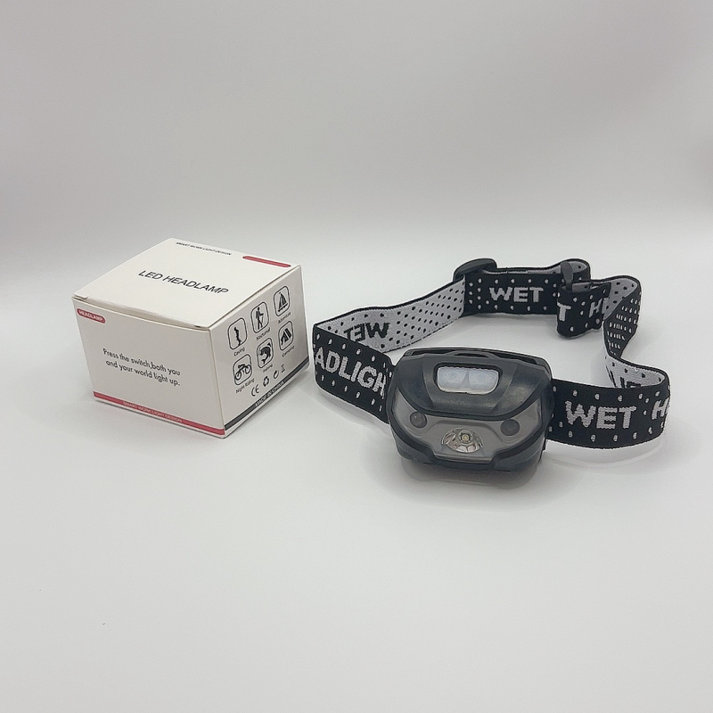 Frontala LED 5W, carcasă din ABS, funcționează cu 3 baterii AA, 600 mAh, rază 50–100 m, pentru drumeții, camping și pescuit nocturn