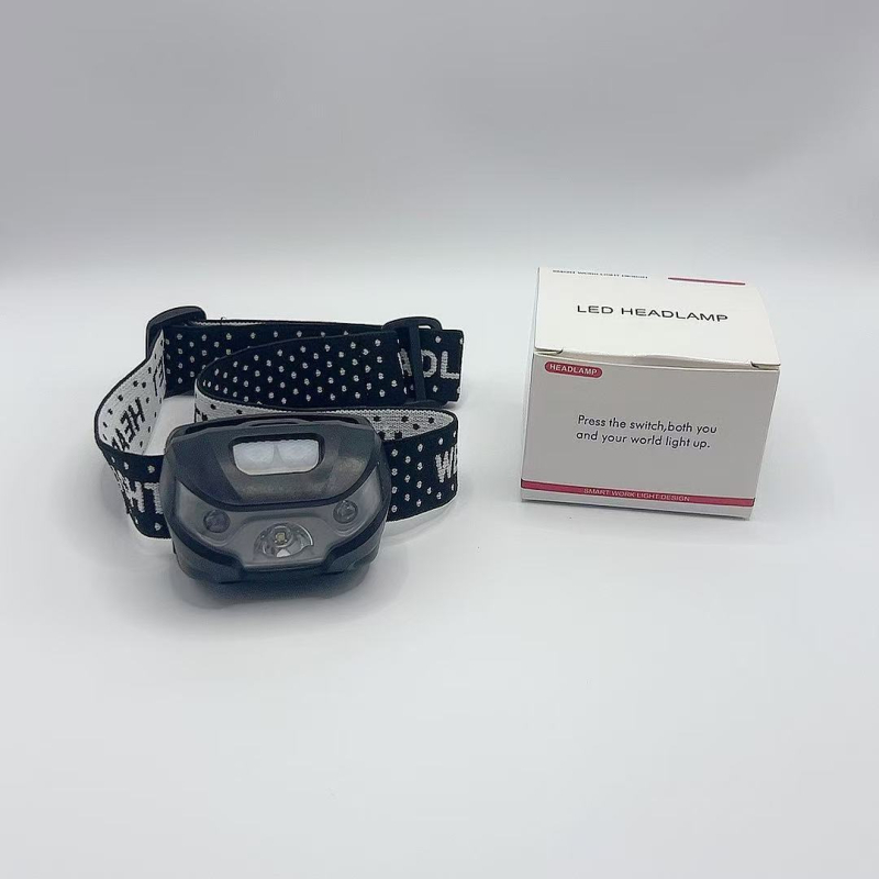 Frontala LED 5W, carcasă din ABS, funcționează cu 3 baterii AA, 600 mAh, rază 50–100 m, pentru drumeții, camping și pescuit nocturn