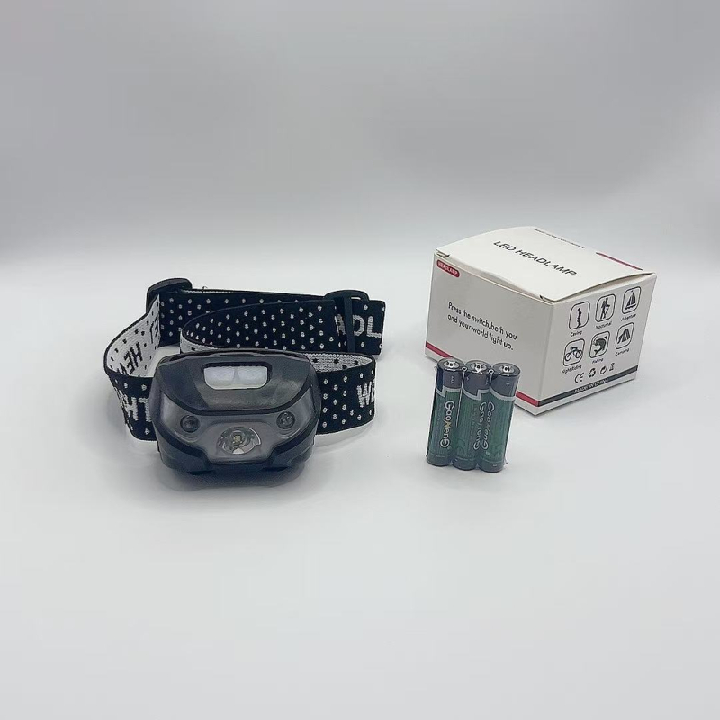 Frontala LED 5W, carcasă din ABS, funcționează cu 3 baterii AA, 600 mAh, rază 50–100 m, pentru drumeții, camping și pescuit nocturn