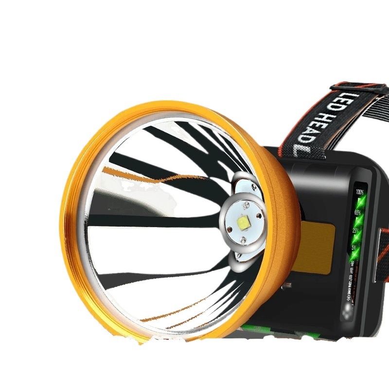 Lampa frontală LED, reîncărcabilă, rază lungă pentru pescuit de noapte