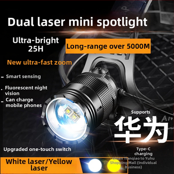 Shuosen Įkraunamas ultra ryškios galinės žibinto žvejybai naktį – 18650 baterija, atsparus vandeniui, 8–10 val. veikimo laikas, 266 g, elastinga galvos juosta