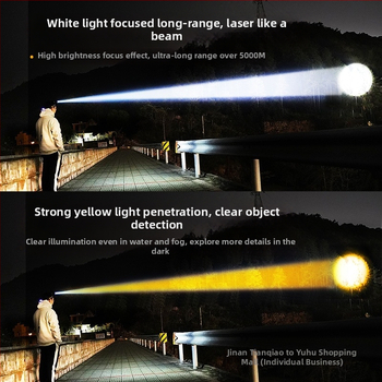 Shuosen Įkraunamas ultra ryškios galinės žibinto žvejybai naktį – 18650 baterija, atsparus vandeniui, 8–10 val. veikimo laikas, 266 g, elastinga galvos juosta