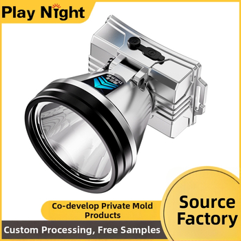 Lampa frontală LED pentru minerit, 3W, baterie Li-ion 800 mAh, încărcare Type-C, rază 100–200 m