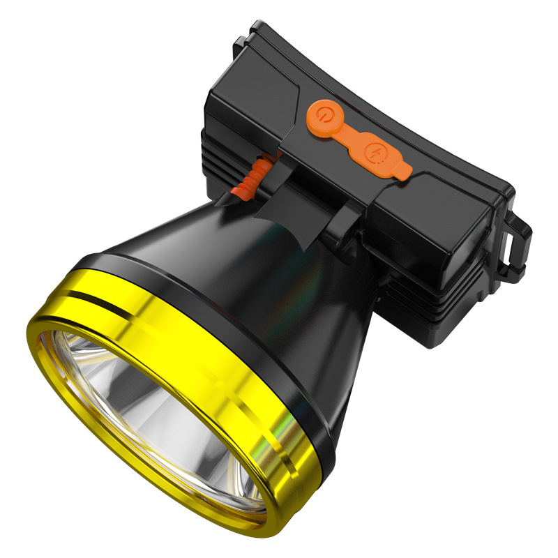 Lampa frontală LED pentru minerit, 3W, baterie Li-ion 800 mAh, încărcare Type-C, rază 100–200 m