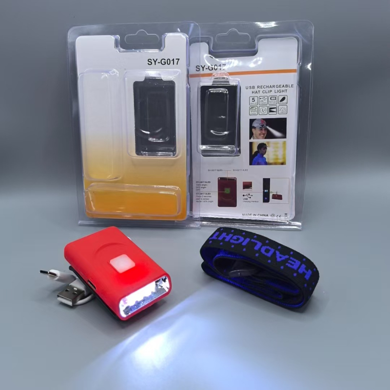Lampa LED cu clemă pentru șapcă, KC certificat, cu senzor, 1W, 500mAh, încărcare Type-C, iluminare pentru pescuit