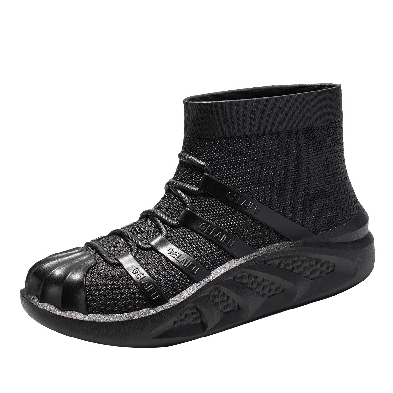 PVC ūdensnecaurlaidīgas lietus zābaki, vidēja augstuma, pretnoplīsināšanas zole, silta odere, EVA iekšējā zole