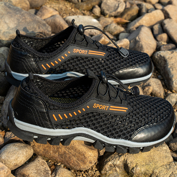 Pantofi de drumeție amfibii, partea superioară din plasă respirabilă, talpă din cauciuc antiaderentă, design jos, pentru drumeții pe malul apei