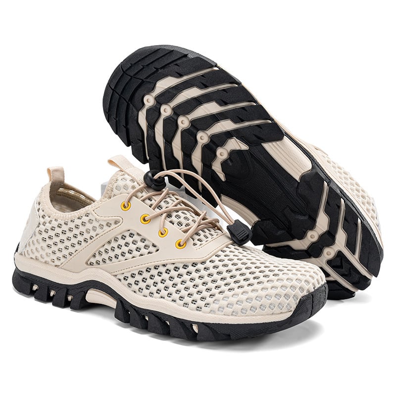 Pantofi de drumeție amfibii, partea superioară din plasă respirabilă, talpă din cauciuc antiaderentă, design jos, pentru drumeții pe malul apei