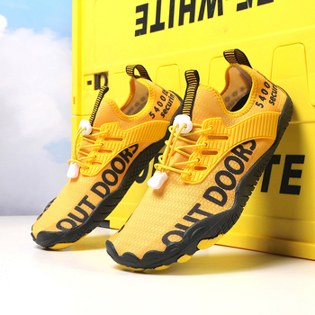 Pantofi pentru drumeții pe râu cu cinci degete – partea superioară din plasă, căptușeală interioară din plasă, talpă din cauciuc antiaderant, talpă intermediară din cauciuc, pentru sporturi în aer liber