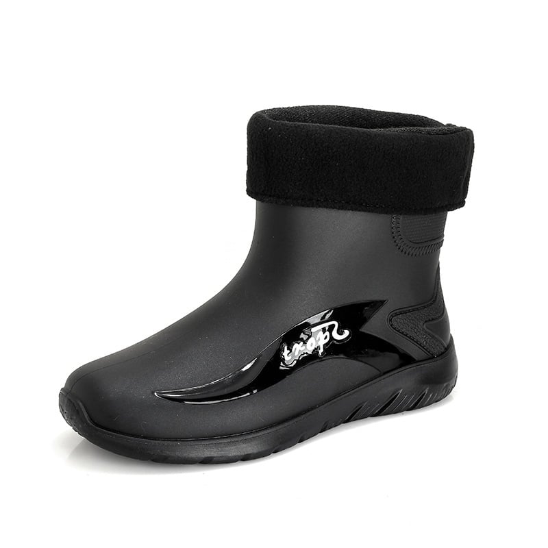 Muške vodootporne čizme za kišu, niskog profila, s fleece podstavom, protuklizna potplata, injekcijski oblikovanu potplatu