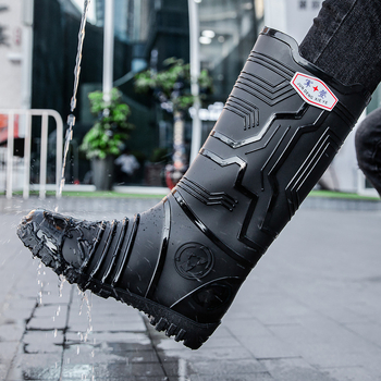 Ghete de ploaie unisex, înalte, pentru toate sezoanele, partea superioară din plastic, talpă din plastic, anti-derapante, rezistente la uzură, căptușite cu plasă