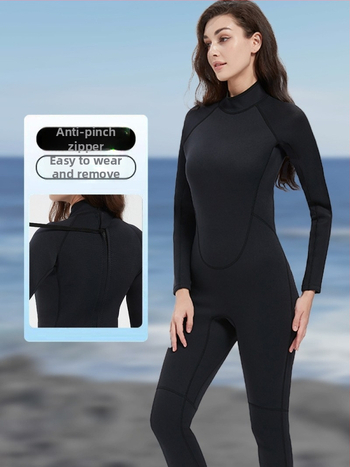 Sieviešu pilnais wetsuits, 1,5 mm, UV aizsardzība, ķīmisko šķiedru maisījums, niršana