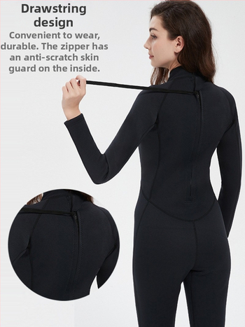 Sieviešu pilnais wetsuits, 1,5 mm, UV aizsardzība, ķīmisko šķiedru maisījums, niršana