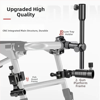 Универсален държател за пръчки за риболовен стол от алуминиев сплав — двойна и единична поставка, удебелен рафт за пръчки