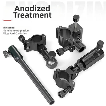 Универсален държател за пръчки за риболовен стол от алуминиев сплав — двойна и единична поставка, удебелен рафт за пръчки