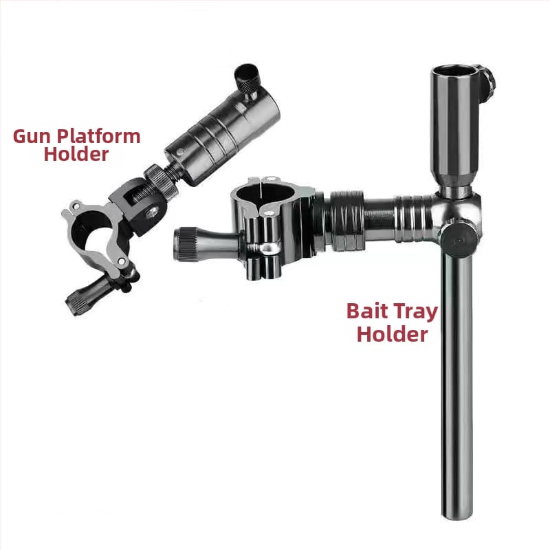 Универсален държател за пръчки за риболовен стол от алуминиев сплав — двойна и единична поставка, удебелен рафт за пръчки