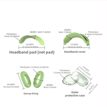 AirPods Max kaitsekott silikoonist ja TPU-st, poolläbipaistev, universaalne, süstvormimine, kohandatav