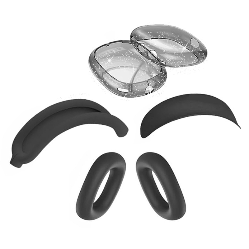 AirPods Max kaitsekott silikoonist ja TPU-st, poolläbipaistev, universaalne, süstvormimine, kohandatav