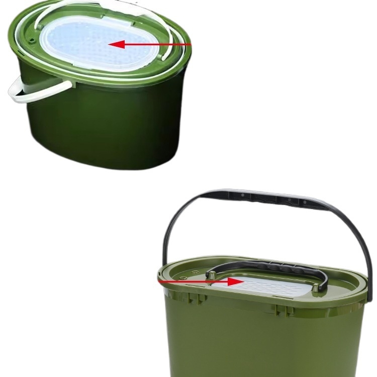 Găleată pentru pești vii cu pompă de oxigen – Multifuncțional, cu dublă stratificare, îngroșată