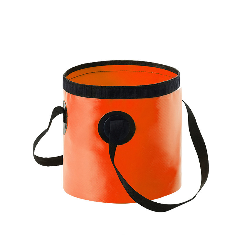 Lahutatav välistes kasutamiseks näo- ja jala pesemise ämber, kalastamiseks ja veesalvestuseks; materjal: 600D PVC võrgukangas; kaal umbes 0,3 kg; turule tuleb 2024 kevadel