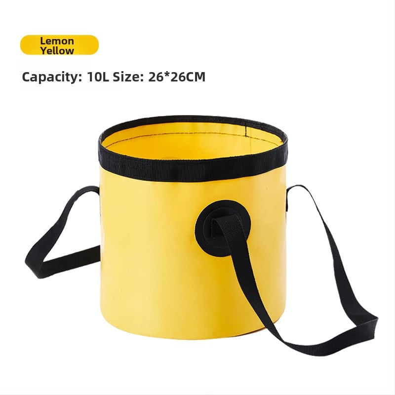 Lahutatav välistes kasutamiseks näo- ja jala pesemise ämber, kalastamiseks ja veesalvestuseks; materjal: 600D PVC võrgukangas; kaal umbes 0,3 kg; turule tuleb 2024 kevadel