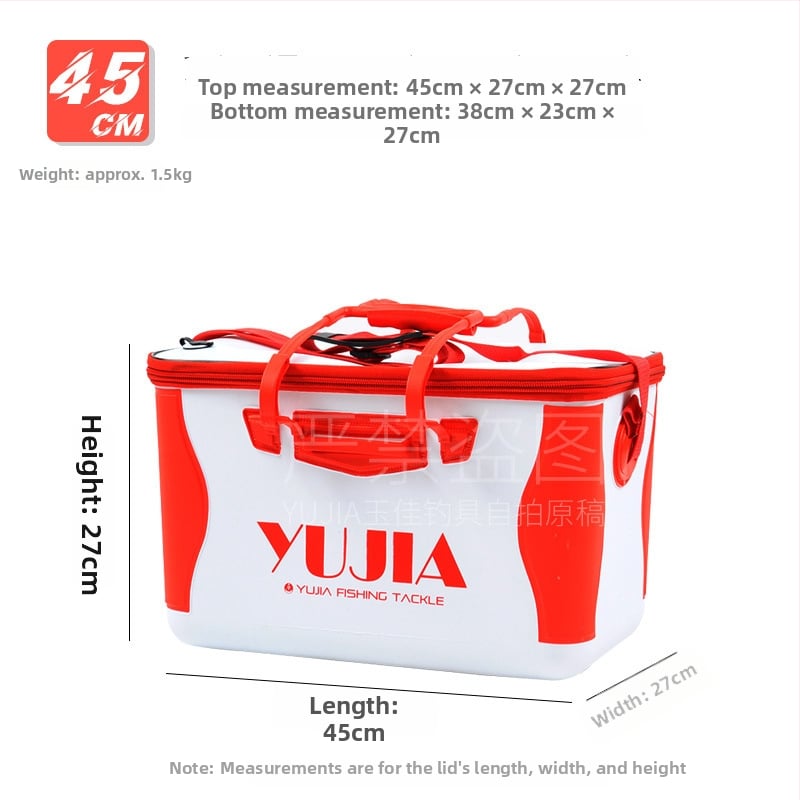 Jujia EVA jūras zvejas soma – ūdensnecaurlaidīga, pielāgojama, bieza un izturīga; EVA materiāls; piemērota ēsmai, līnijai, stienim un ruļļiem