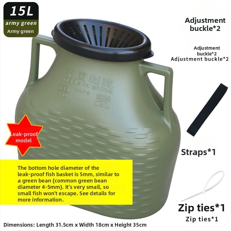 Ārējais plastmasas zivju grozs, bez zīmola