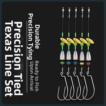 Texas rig komplekts – Gediron, Nr. 1 āķi ar bodēm, 500 gab.