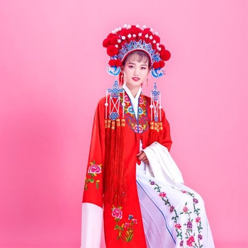 Hua Dan kostīms Pekinas operai – universāls drāmas apģērbs no kokvilnas-elastāna-poliestera