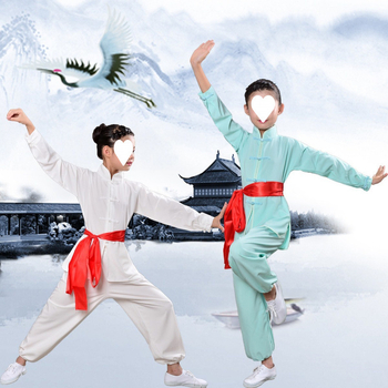 Gyerek Sanda edzőruha hosszú ujjú, uniszex, Lycra anyag, vinilon rost