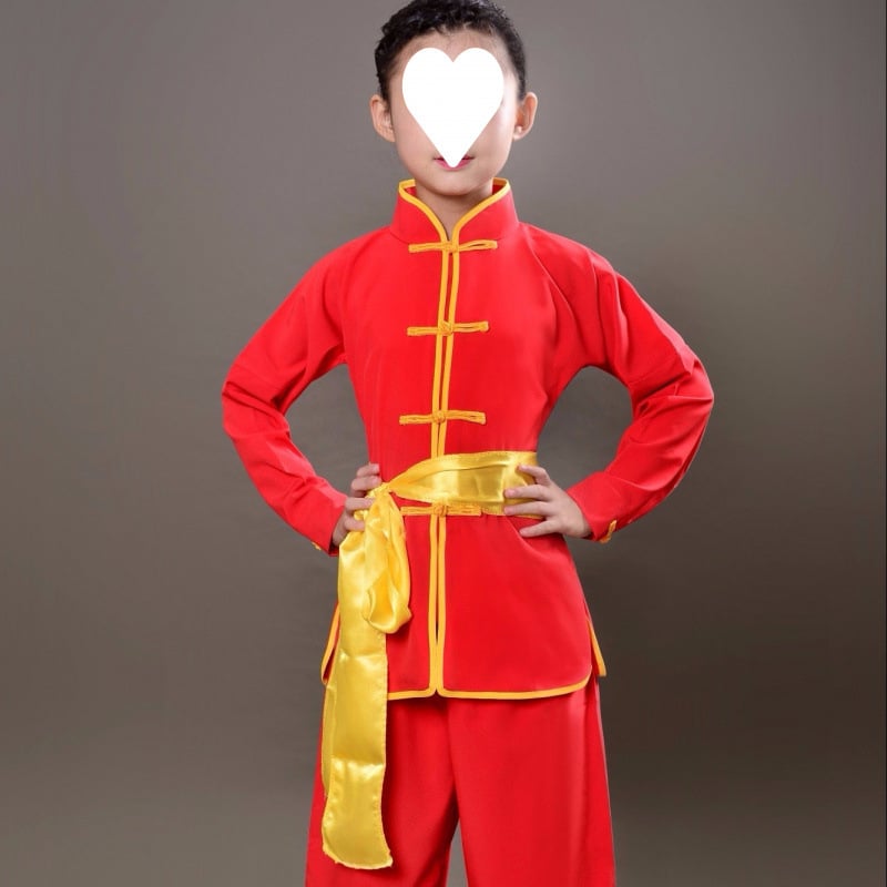 Gyerek Sanda edzőruha hosszú ujjú, uniszex, Lycra anyag, vinilon rost