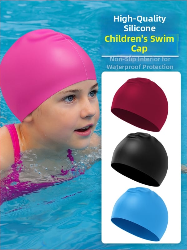 Dječja silikonska plivačka kapa, unisex, vodootporna, zaštita za uši