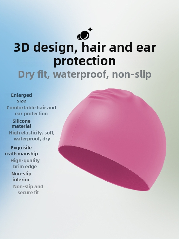 Dječja silikonska plivačka kapa, unisex, vodootporna, zaštita za uši