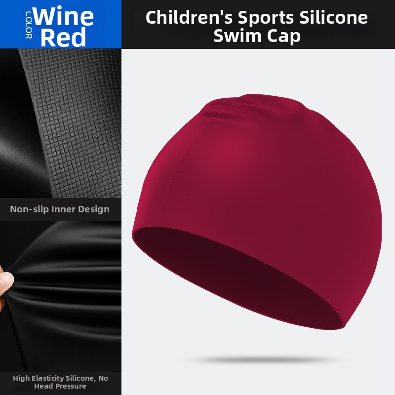 Dječja silikonska plivačka kapa, unisex, vodootporna, zaštita za uši