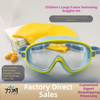 Power Tour Djeca Anti-Fog Plivačke naočale Set s polikarbonatnim lećicama, vodootporne