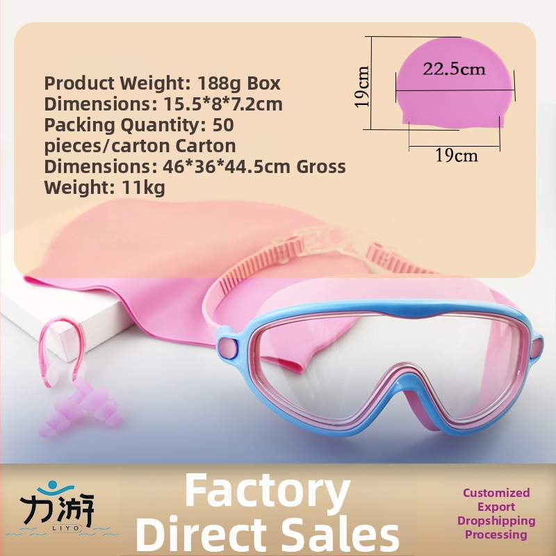 Power Tour Djeca Anti-Fog Plivačke naočale Set s polikarbonatnim lećicama, vodootporne