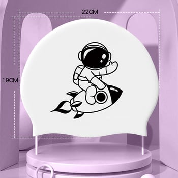 HAIZID dječja silikonska kapa za plivanje s cartoon uzorkom, vodootporna i protuklizna, zaštita za uši, udobna, za plivanje i vodene aktivnosti