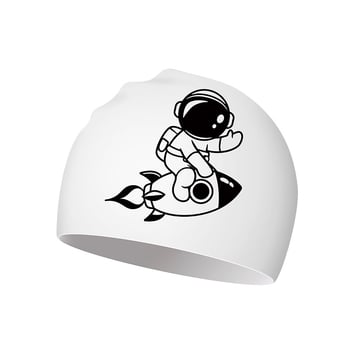HAIZID dječja silikonska kapa za plivanje s cartoon uzorkom, vodootporna i protuklizna, zaštita za uši, udobna, za plivanje i vodene aktivnosti