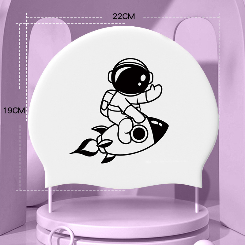 HAIZID dječja silikonska kapa za plivanje s cartoon uzorkom, vodootporna i protuklizna, zaštita za uši, udobna, za plivanje i vodene aktivnosti